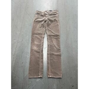 Adriano Goldschmied AG The Stevie Womens 26R Tan Corduroy Slim Straight Pants